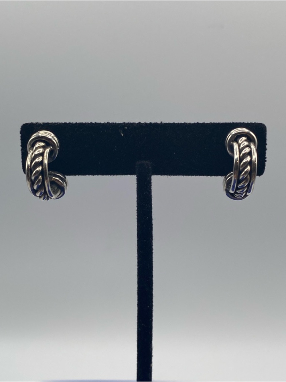 David Wysor Sterling Silver Half Hoop Earrings
